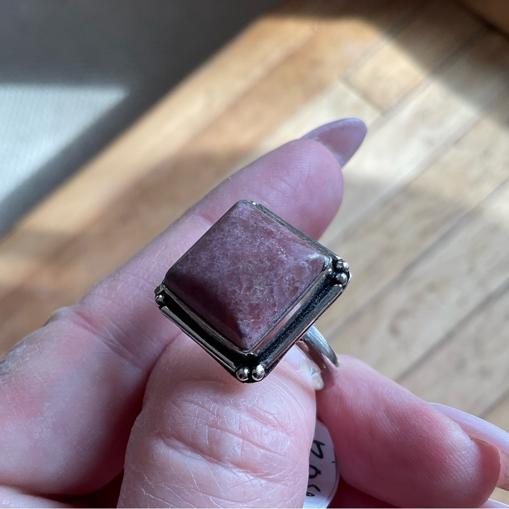 Square gemstone ring 9 - Picture 4 of 7